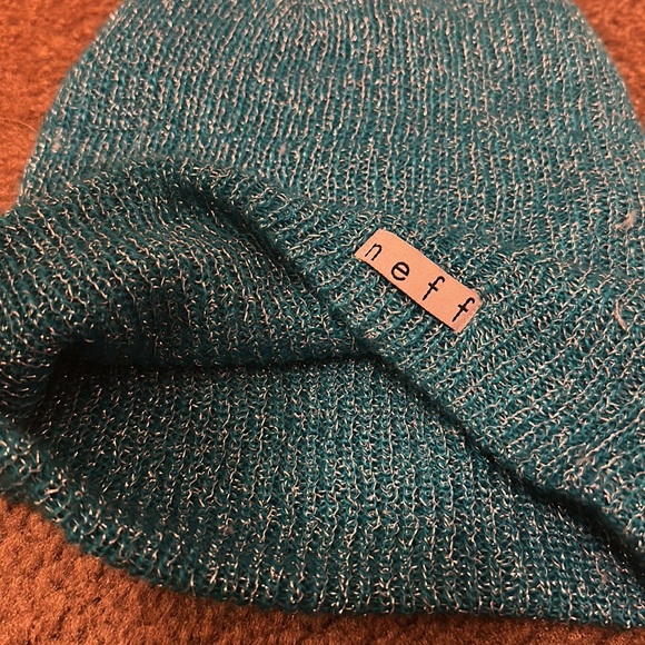 Blue Sparkly neff Beanie Cap - Picture 3 of 5